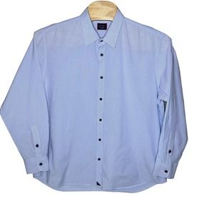 UNTUCKit Long Sleeve Button Down Blue Pinstripe Men’s Size XXXL 3XL